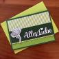 Preview: Karte Color Spirit Green "Alles Liebe"