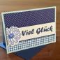 Preview: Karte Color Spirit Blue "Viel Glück"