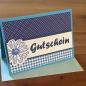 Preview: Karte Color Spirit Blue "Gutschein"