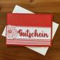 Preview: Karte Color Spirit Red "Gutschein"