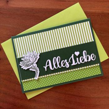 Karte Color Spirit Green "Alles Liebe"
