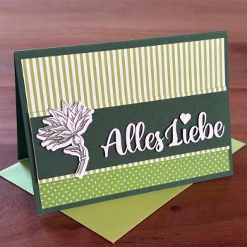 Karte Color Spirit Green "Alles Liebe"