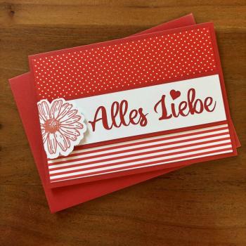 Karte Color Spirit Red "Alles Liebe"