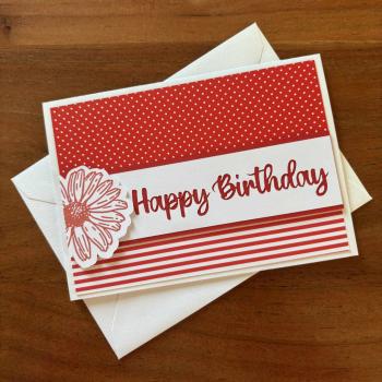 Karte Color Spirit Red "Happy Birthday"