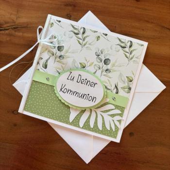 Karte Green Harmony "Zu Deiner Kommunion"
