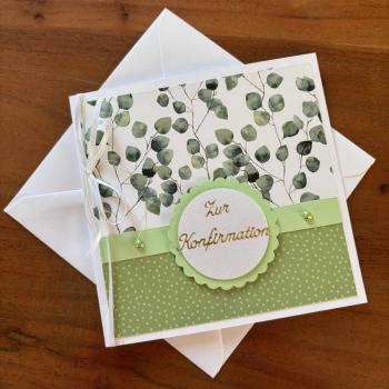 Karte Green Harmony "Zur Konfirmation"