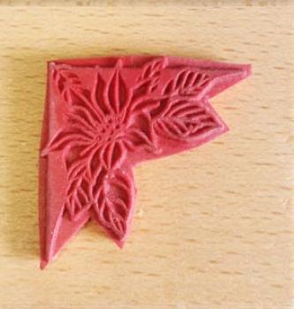 Motivstempel Poinsettia Ecke
