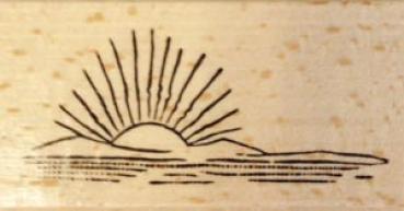 Motivstempel Sonnenaufgang am Wasser