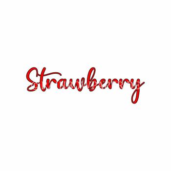Schriftzug Strawberry Sticker