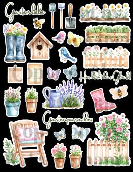Gartenparadies Stickerset