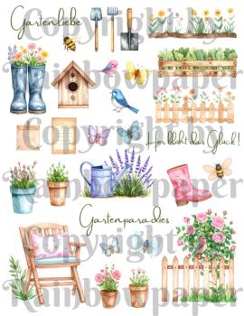 Gartenparadies Stickerset