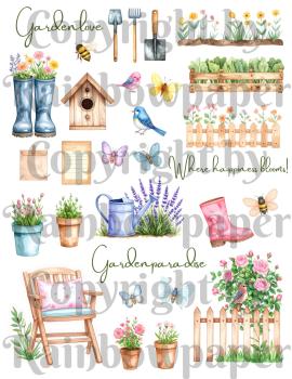 Gartenparadies Stickerset
