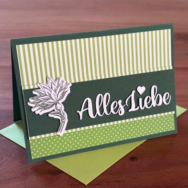 Karte Color Spirit Green "Alles Liebe"