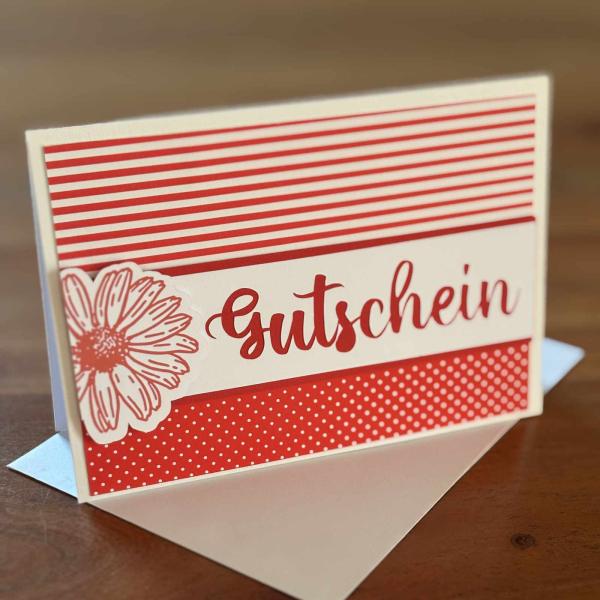 Karte Color Spirit Red "Gutschein"