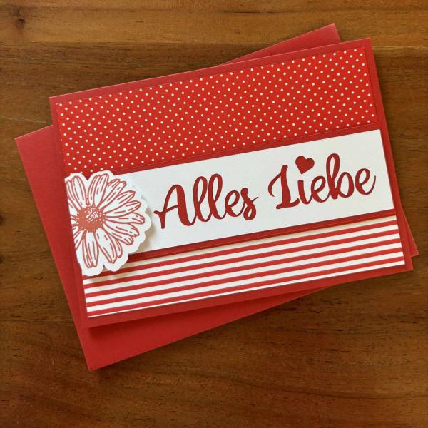 Karte Color Spirit Red "Alles Liebe"