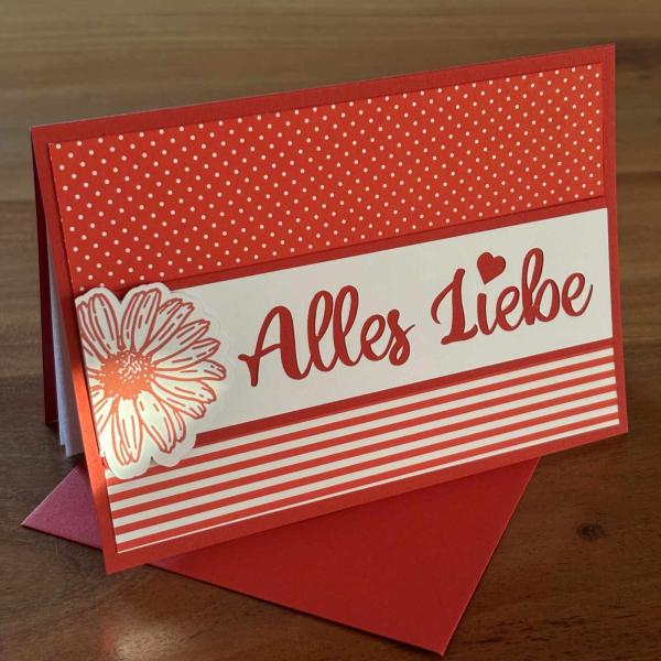 Karte Color Spirit Red "Alles Liebe"