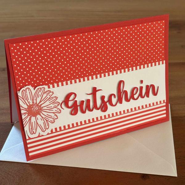 Karte Color Spirit Red "Gutschein"