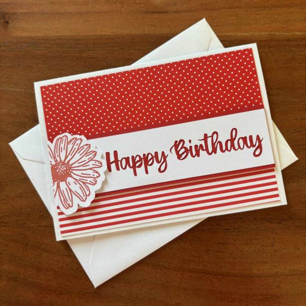 Karte Color Spirit Red "Happy Birthday"