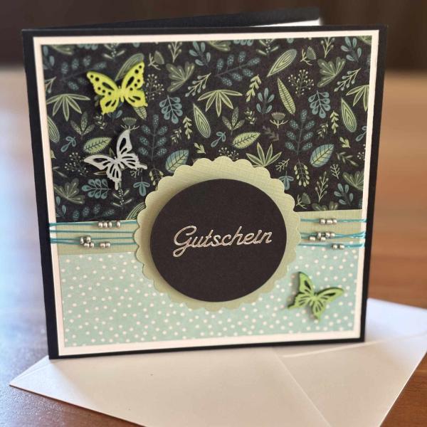 Karte Emerald Whisper "Gutschein"