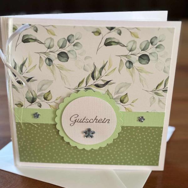 Karte Green Harmony "Gutschein"