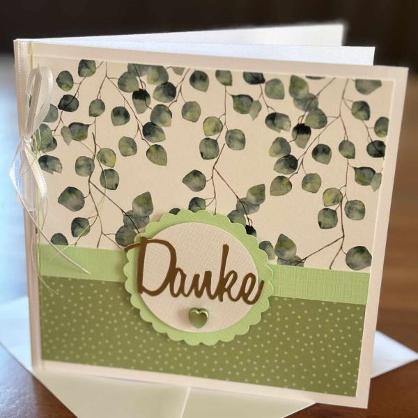 Karte Green Harmony "Danke"