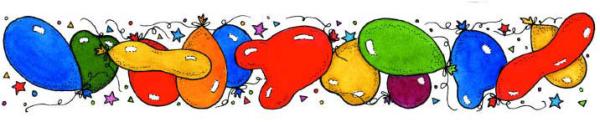 Motivstempel Luftballons Bordüre