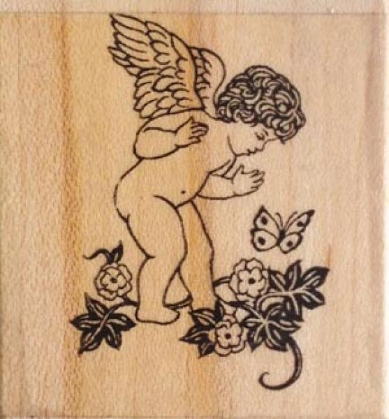 Motivstempel Engel mit Schmetterling