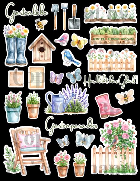 Gartenparadies Stickerset